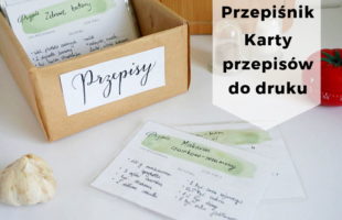 DIY Przepiśnik + karty na przepisy do druku